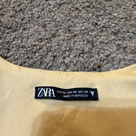 Zara Womens Metal Pastel Race Chic Luxury Piece Bodysuit Yellow Size XS 8605/318 - Picture 3 of 16